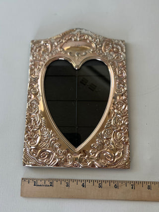Vintage silver heart picture frame|72076