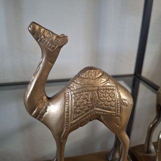 Vintage Brass Camel Stocking Holder MTS|124219