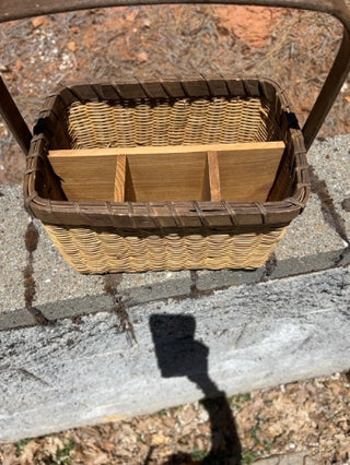 Basket Silverware Utensil & Napkin Caddy Holder
