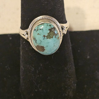 Sterling silver morenci turquoise ring size 8
