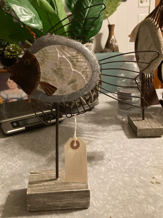 12” Ceramic/Metal Fish Sculpture RSV|78909