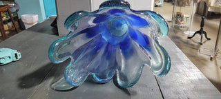 LG Hand blown Blue/Green Vase Rcd|82688