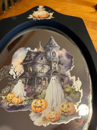 Spooky House and Ghost Hanging Mirror Decor. RSV Booth 16|116089