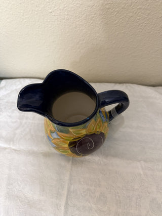 Handpainted sunflower pitcher MTS