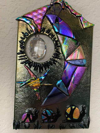 Dicro Bird House - Fused Glass|52156