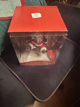 Fitz and Floyd 6 3/4 Sugarplum Santa Ornament Christmas Santa Blown Glass #62 VV MTS|131268