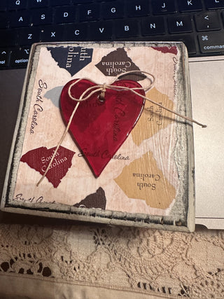 South Carolina glass heart block #62 VV MTS