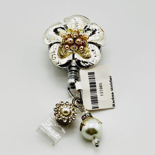 Silver Bling Retractable Badge Holder Belt Clip|76230