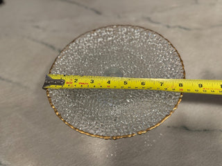 VTG GLASS PEDESTAL CAKE STAND 8"