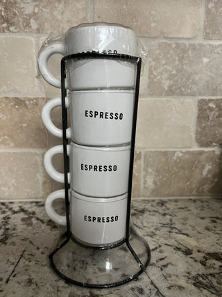 Espresso Cup Set with Holder RCD|119522