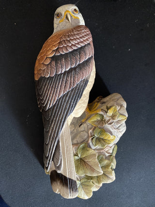 1981  hand painted chalkware hawk  RCD