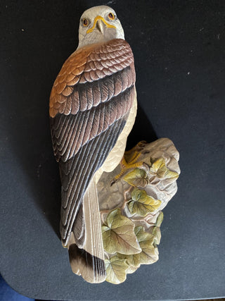 1981  hand painted chalkware hawk  RCD