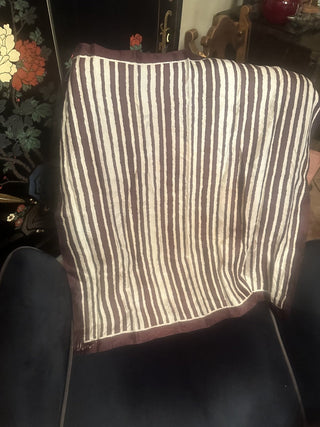 Vintage Vera brown and white zebra stripes scarf #63 VV MTS