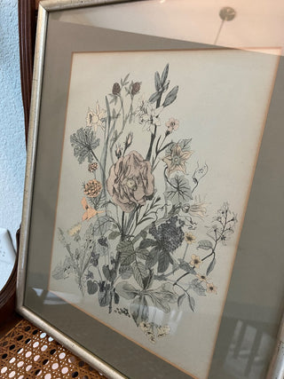 Vintage botanical floral framed print|61323