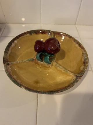 Jd-Vtg California Pottery Apple relish dish|53391