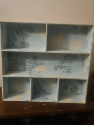 Blue Florals Dollhouse Shelf