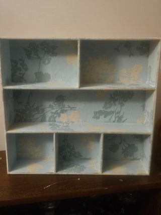 Blue Florals Dollhouse Shelf