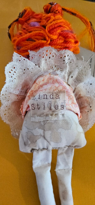 Journal Junction Jenny No. 004-Hazel Handmade Art Dolll w/Mini Journal OOAK Cloth Doll