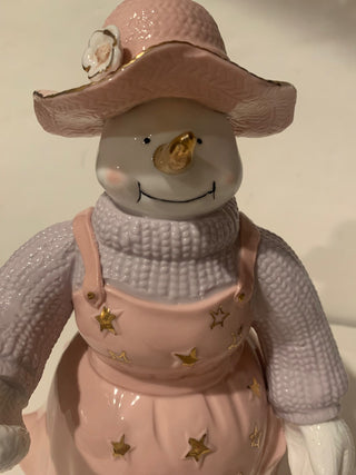 10” Female Snowman pastel rare|139457