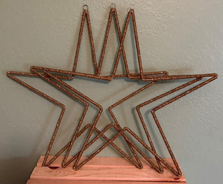 Gold beaded star with hook|133881