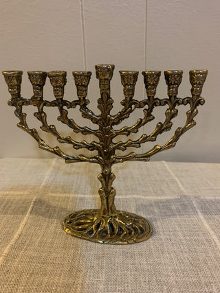 6" Brass detailed Menorah|127014
