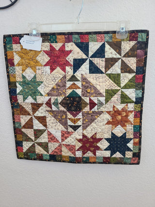 Hand-made Table or Wall-Hanging Quilt, 17-1/2"x17-1/2", RCD|93657