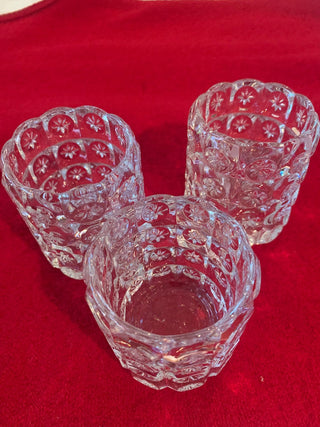 4”Crystal snowflake candle votive  (each)|126339