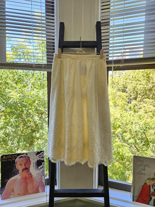 Vtg 60s/70s Crochet Knit Midi Skirt - Size XS/S - MTS|103381
