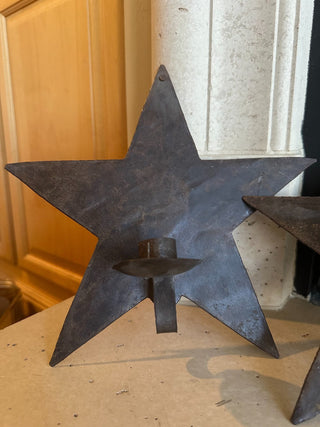 Star Shaped Rustic metal candle Holder/wall sconce (set of 2) RCD