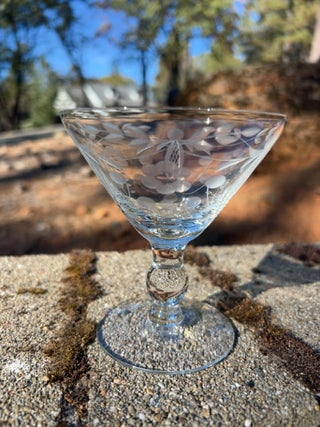 BB ONE Vintage Crystal champagne/tall sherbet or cocktail glass 4.5”