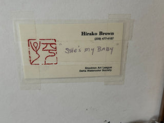 ORIGINAL PAINTING WATERCOLOR BY HIRAKO BROWN PIGS