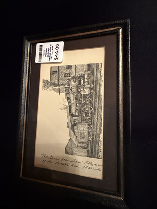 Vintage postcard framed print of Boston and Maine line #47 VV MTS