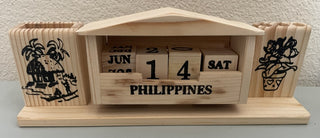 Wooden Philippines Stationary Holder RVS|84471