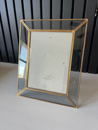 Brass and glass 5x7 picture frame RSV