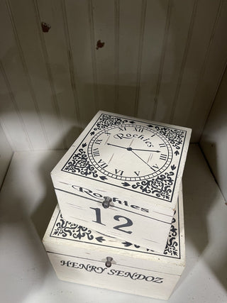 Wooden Nesting Clock Boxes set of 2 RCD
