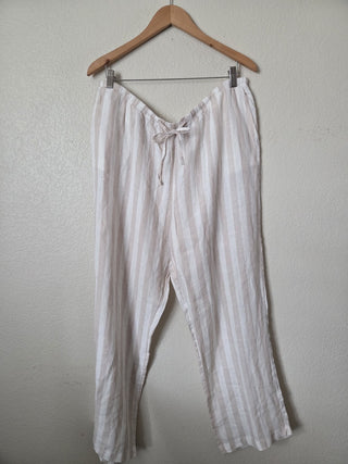 NEW! H&M 100% linen striped pants RSV|163881