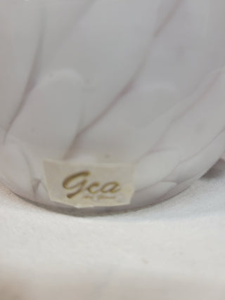 GCA Art Glass Owl, Red White & Black RCD|81991