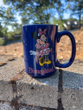 Disneyland Coffee Mug Cup Purple MINNIE MOUSE Pink 16 oz Thailand EUC