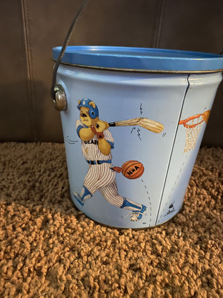 Vintage blue bear sports can