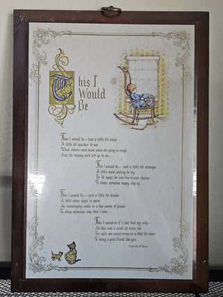 VTG Holly Hobbie - This I Would Be - Wooden Plaque (BRI) - MTS|114543