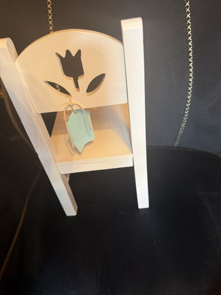 White Mini Tulip doll chair #62 VV MTS