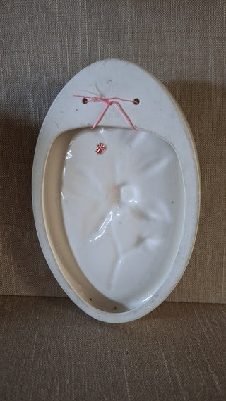 Vtg Ceramic Flower Wall Plaque|66222