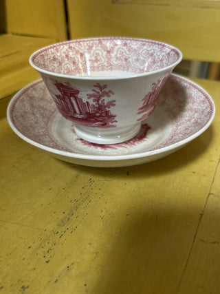 12F Pink Pantheon R&M Bowl & Saucer MTS|70810