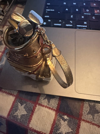 Linx Gold Caddie Bag Decorative Gold tone with chain handle #62 VV MTS|103168