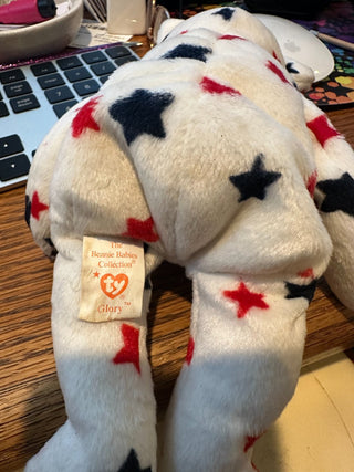 Vtg. TY  (1998) "Glory" Beanie Baby in wicker chair