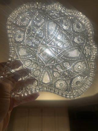 1904 McKee Pres-Cut "Toltec" pattern EAPG shell-shaped dish