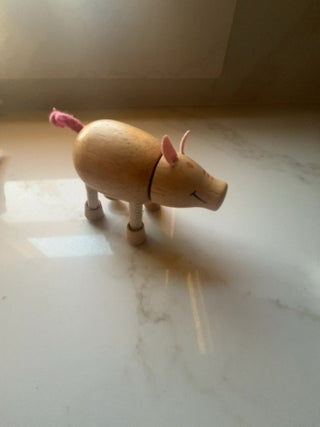 Little wooden pig