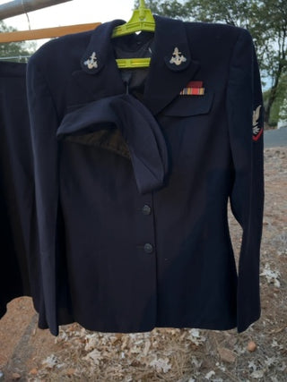 3 Piece vintage U.S. Navy WAVES (Women Accepted for Volunteer Emergency Service) service dress blue uniform