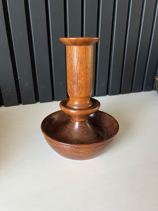 MCM wood candlestick RSV|101264