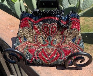 Multicolored Hand Beaded Purse RCD|73196